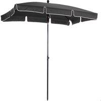 Outsunny Aluminium Sun Umbrella Parasol Patio Garden Rectangular Tilt 2M x 1.25M Aosom UK