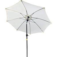 Outsunny Garden Parasol Umbrella,Tilting Parasol W/three angles, Outdoor Sun Shade Canopy,Cream White,2.65H x ?2.4m Aosom UK