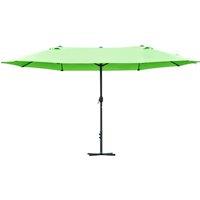 Outsunny Waterproof Double-Sided Parasol: 4.6m Weather-Resistant Canopy with Cross Base, Green Aosom UK