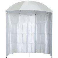 Outsunny 2.2M Fishing Umbrella Parasol W/ Side-Cream White Aosom UK
