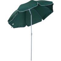 Outsunny Beach Umbrella, 2.2m Diameter, Steel Frame, UV Protection, Wind Vent, Dark Green Aosom UK