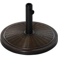 Outsunny Cantilever Parasol Base: Sturdy Cement Stand for Offset Patio Umbrellas, Fits 35mm/38mm/48mm Poles, Jet Black Aosom UK