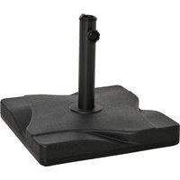 Outsunny Cement Parasol Base: Durable Umbrella Weight Stand, Sleek Black Design Aosom UK