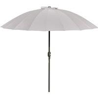 Outsunny Waterproof 2.5m Adjustable Outdoor Garden Parasol Umbrella Sun Shade with Crank & Tilt, Light Grey Aosom UK