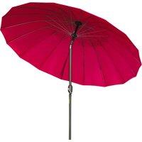 Outsunny Waterproof Parasol Patio Protector: 255cm Outdoor Table Umbrella with Tilt, Crank & Durable Ribs, Vinous Red Aosom UK