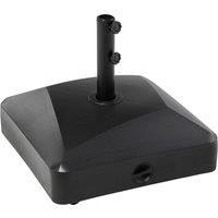 Outsunny Garden Parasol Base Holder, 43kg Water or 60kg Sand Filled, Outdoor Market Umbrella Stand Weight with Wheels and Brakes, Black Aosom UK