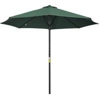 Outsunny Waterproof Market Table Umbrella: Garden Parasol with 8 Ribs, Green Aosom UK