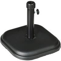 Outsunny Heavy-Duty 11kg Concrete Garden Parasol Base, Square Outdoor Umbrella Stand, Secure and Stylish, Black Aosom UK