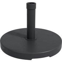 Outsunny 15kg Concrete Parasol Base: Heavy-Duty Rattan-Effect Stand for Outdoor Umbrellas, 46.5cm, Granite Grey Aosom UK