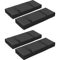 Outsunny Parasol Weights Set of 4, Parasol Base Weights Bags, 25kg Fillable Sandbag Weights with Handles, Cantilever Umbrella Base Weights, Black