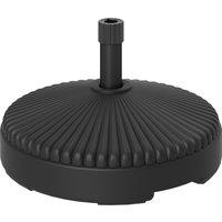 Outsunny Garden Parasol Base Holder, 28kg Sand Filled, 23kg Water Filled, Sun Umbrella Base, Φ55 x 30H cm Black