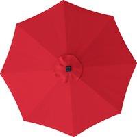 Outsunny 3 m Replacement Parasol Canopy with Top Vent, UPF 50+ Garden Parasol Replacement Canopy, 8 Rib Parasol Cover Replacement Fits Various Frames, Red