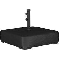Outsunny Garden Parasol Base 80 kg Sand Filled Heavy Duty Stand for Cantilever Umbrellas and 48 mm Poles Black