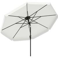 Outsunny 3 m Garden Parasol with Tilt Mechanism & Crank Handle, UPF 30+ Patio Umbrella Outdoor Table Umbrella, Cream White