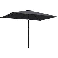 Outsunny Garden Parasol, Parasol Umbrella with Crank Handle, Tilt Function, Polyester Canopy, Black
