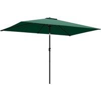 Outsunny Garden Parasol, Parasol Umbrella with Crank Handle, Tilt Function, Polyester Canopy, Green