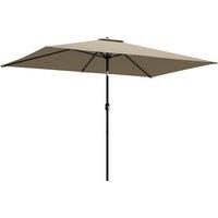 Outsunny Garden Parasol, Parasol Umbrella with Crank Handle, Tilt Function, Polyester Canopy, Khaki