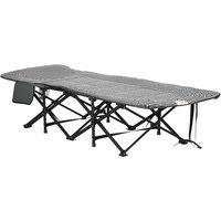 Outsunny Portable Lounger: Foldable Recliner with Padded Headrest, Carry Bag, Magazine & Cup Holder, Ebony Aosom UK