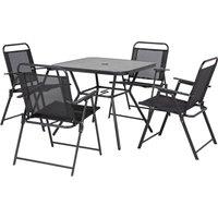 Outsunny Five-Piece Metal Frame Garden Dining Set