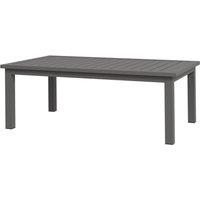 Outsunny Aluminium Patio Side Table, Brown, Slat Coffee Table with Wood Grain Effect, 100cm x 60cm, for Garden and Balcony Aosom UK