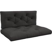 Outsunny 4-Piece Pallet Seat Cushions Back Pillows Replacement, Patio Chair Cushions Set for Indoor Outdoor, Charcoal Grey