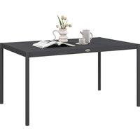 Outsunny Six-Seater Aluminium Outdoor Table, Durable, Weather-Resistant, Family Garden Furniture