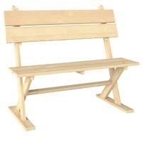 Outsunny 2 Seater Wooden Garden Bench, Fir Wood Outdoor Bench with Slatted Seat, Sloping Back and Wide Feet for Patio, Park, Natural Wood