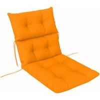 Outsunny Tufted Adirondack Chair Cushion, Thick Garden Seat Cushion Pad with Backrest, Ties for Outdoor and Indoor Use, Orange