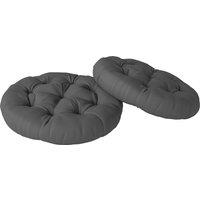 Outsunny Set of Two Φ60cm Outdoor Cushions - Dark Grey