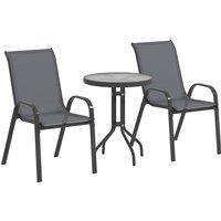 Outsunny Three-Piece Outdoor Garden Set - Grey