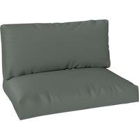 Outsunny 2 Seater Pallet Furniture Cushions Pallet Cushions, UPF20+ 220gsm Fabric, 20 cm Thick Outdoor Seat Pads, Charcoal Grey
