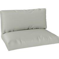 Outsunny 2 Seater Pallet Furniture Cushions Pallet Cushions, UPF20+ 220gsm Fabric, 20 cm Thick Outdoor Seat Pads, Light Grey