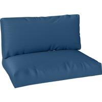 Outsunny 2 Seater Pallet Furniture Cushions Pallet Cushions, UPF20+ 220gsm Fabric, 20 cm Thick Outdoor Seat Pads, Navy Blue