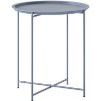 Outsunny Steel Removable Tray Top Garden Table - Blue Grey