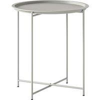Outsunny Steel Removable Tray Top Garden Table - White