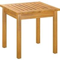 Outsunny Coffee Table Fully Assembled Patio Side Table Slatted Top Solid Acacia Wood for Indoor Outdoor Natural Wood