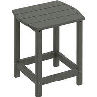 Outsunny Outdoor Side Table, Garden Coffee Table, All-Weather Adirondack Side Table for Garden, Beach, Indoor Outdoor, Grey