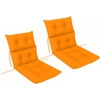Outsunny Set of 2 Rocking Chair Padded Seat Cushions - Orange