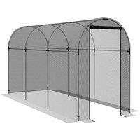 Outsunny 360 x 120cm Mini Polytunnel Greenhouse, Black