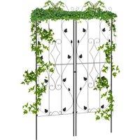 Outsunny Metal Trellis Set: Leaf Design Plant Support Frames, Outdoor Use Aosom UK