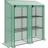 Outsunny 46 x 143cm Three-Shelf Mini Greenhouse - Green