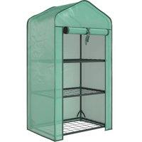 Outsunny Three-Tier Mini Greenhouse - Green