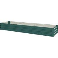 Outsunny 60 x 240cm Galvanised Steel Planter, with Open Bottom