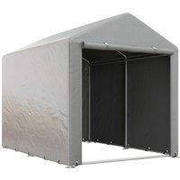 Outsunny 1.6 x 2.2m Garden Storage Shed Tent, with Accessories - Light Grey