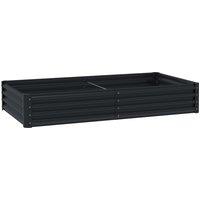 Outsunny 180 x 90cm Galvanised Steel Open Planter - 84H-211V00CG