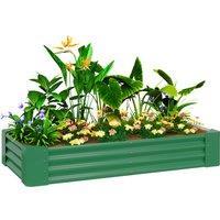 Outsunny 180 x 90cm Galvanised Steel Open Planter - Green