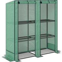Outsunny Three-Tier Mini Greenhouse - Green