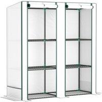 Outsunny Three-Tier Mini Greenhouse - White