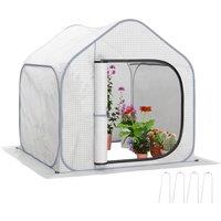 Outsunny 150 x 148cm Pop-Up Greenhouse - White