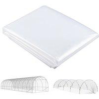 Outsunny 6 X 10m Heavy Duty (150um/6mil) Polypropylene Greenhouse Cover Replacement, UV Resistant Waterproof Plastic Polytunnel Cover, Clear